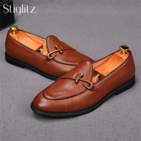 British Style Leather Men's Monk Strap Shoes Brown Faux Leather Dress Shoes Metal Fasteners Fashion Style Casual Business Shoes
