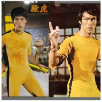 Unisex Adult Kids Bruce Lee Jeet Kune Do Chinese Kung Fu Jumpsuit Cosplay Costume Zentai Suit Custom Made