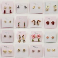 Kate Pearl Flower Jewerly Stud Earrings For Women Spade Jewelry Gift For Wife Girlfriend
