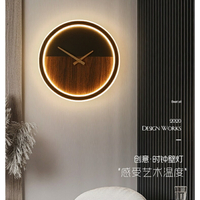 110V時鐘壁燈酒店客廳電視背景墻裝飾燈北歐設計師藝術創意個性燈