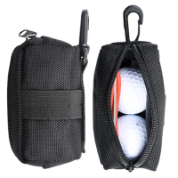 Waterproof Golf Ball Bag With Clip Golf Tee Holder Pouch Golf Ball Pocket Fanny Pack Lightweight Golf Ball Case Golf Accessories