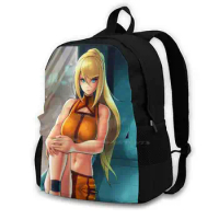 Zero Mission : Travel Laptop Bagpack School Bags Samus Zero Suit Samus Metroid Smash Bros Ultimate Zero Mission Anime Case