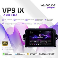 VENOM VP9 IX AURORA | Head Unit Android Premium untuk TOYOTA FORTUNER VRZ 9" 2016-NOW 8 GB