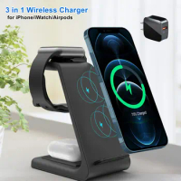 3 in 1 Induction Qi Wireless Charger Fast Charging Holder For iPhone 12Pro MAX/11/Xs Samsung For Apple Watch Charger Airpods Pro