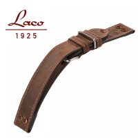 Laco朗坤 402112 錶帶 淺棕 XL 22mm 原廠錶帶(皮質 復古 錶帶)