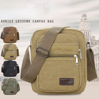 New Men 'S Bag Canvas Single Shoulder Bag Men 'S Messenger Bag Leisure Crossbody Bag Small Hand Bags