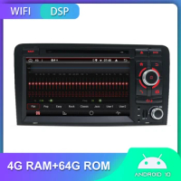 Autoradio 64G ROM+4G RAM For Audi A3 8P 2003-2011 Car Multimedia DVD 2 Din Android 10.0 GPS Navi Rear View Camera OBD DAB 4G