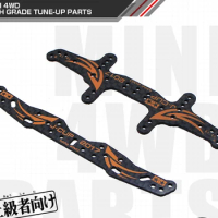 Homemade Tamiya Mini 4WD Racer Parts Four-wheel Drive Accessories Carbon Fiber Orange Lettering Faucet High Grade Tune-Up Parts