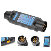 12V 7-Pin Trailer Socket Truck Trailer Plug Socket Tester Car Wiring Circuit Light Test Tool Electrics Diagnostic Tools