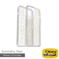 【OtterBox】iPhone 12 Pro Max 6.7吋 Symmetry炫彩幾何保護殼(Clear金色宮廷花紋)