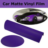 Purple Matte Vinyl Wrap Film With Air Bubble Free Purple Matt Film Foil Car Wrap For Vehcicl Graphic Size 1.52x30m/Roll