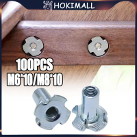 100pcs Mur Cakar M8/M6 T Nut Tee Nut Speaker Insert Tanam Furniture Knockdown Knoc Down