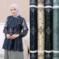 Kain Silk Motif Aluna harga per setengah meter untuk gamis, tunik, kemeja dan seragaman