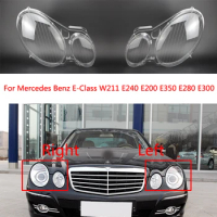 Car Front Headlamp Cover For Mercedes Benz E-Class W211 E240 E200 E350 E280 E300 Headlight Transparent Lampshade Car Accessories