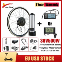 Ebike Kit Conversion With Battery 10AH 250W 500W Front Rear Motor Wheel Electric Bike Conversion Kit for 26''27.5'29''700C Ebike