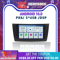 Carplay DSP PX6 Android 10 4+64G Car Multimedia DVD Player For Benz W211 W463 W219 W209 2004 - 2011 Auto Radio GPS Navigation