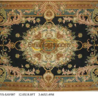Top Fashion Tapete Details About 12' X 18' Hand-knotted Thick Plush Savonnerie Rug Carpet Made To Order ys-sav007gc88savyg2