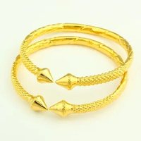 Ethiopia's African Unisex Gold Bangle Adjustable Size Bangle gold color Jewelry For Men Women