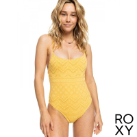 【ROXY】女款 女泳裝 一件式泳裝 連身泳裝 連身泳衣 QUIET BEAUTY ONE PIECE(芥末色)