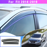 Weather Shield Window Sun Rain Visor Shelter Deflector Guards For Honda Vezel HRV XRV 2014-2018 Car Styling Auto Accessories