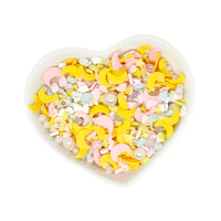 50g Mixed Rhinestones Star Moon Cloud Polymer Clay Sprinkles for Slime Filling DIY Crafts Tiny Cute plastic klei Mud Particles
