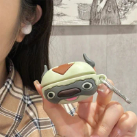 For Samsung Galaxy Buds 2/Buds 2 pro/Buds FE/Buds pro/Buds live, Anime Avatar Appa Caw design Silicone Earphone Case With Hook