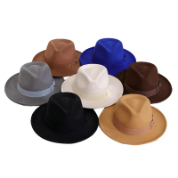 Sombrero Fedora หมวกโบว์หัวใจหมวกรู้สึกหมวกขนาดเล็ก Upturned ปีกผู้ชายหมวกด้านบนวินเทจแจ๊สหมวก Gorras Para Hombres6999