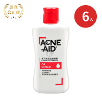 ACNE-AID 愛可妮控油潔膚露 100ml X6入(洗臉.洗面乳.油性肌適用.不含皂鹼)