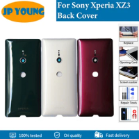 Original 6.0" For Sony Xperia XZ3 Back Battery Cover Glass Housing Rear Door Case Parts With Camera Lens Replacement