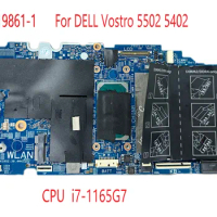 19861-1 For DELL Vostro 5502 5402 Inspiron 5402 5502 5409 5509 Laptop Motherboard With i7-1165G7 CPU Mainboard