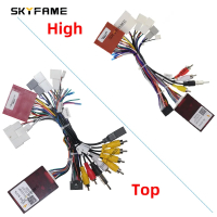 j8tQ อะแดปเตอร์สายไฟ SKYFAME สำหรับรถยนต์ 16PIN Android กล่อง Canbus ถอดรหัสสำหรับ Mazda 6 Atenza CX