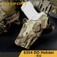 Tactical hunting airgun 54do universal holster 63do tactical pistol holster for glock 17 with x300/x300u flashlight case