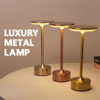 [เก็บเงินปลายทาง] Rechargeable Led Table Lamp Touch Dimming USB Charging Portable Coffee Shop Bar Vi