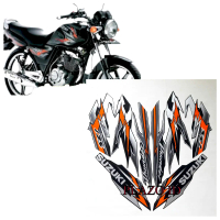 striping stiker body lis motor suzuki thunder 125 2009 full hitam