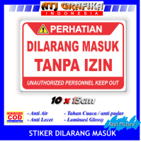 Stiker label dilarang masuk tanpa ijin sticker kenyamanan kamar