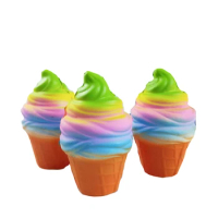 New Colorful Ice Cream Squishy Bread Cake Scented Slow Rising Phone Straps Soft Squeeze Toy Stress Relief for Kid Xmas Gift Toy