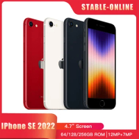 Original Apple iPhone SE 2022 SE3 5G SmartPhone 4.7'' IPS Screen 4G RAM 64/128/256GB ROM NFC Fingerprint Hexa Core Mobile Phone