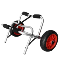 Foldable Kayak Canoe Dolly Kayak Trolley Transport Carrier Trolley with 10 Inch Solid Tires