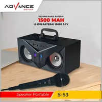Speaker Bluetooth Portable USB Radio SD Card + Microphone Default -