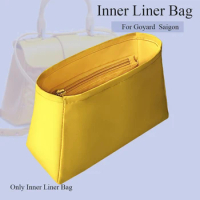Nylon Purse Organizer Insert for Goyard Saigon Bag Inner Liner Bag Cosmetics Storage Small Zipper Bag Organizer Insert
