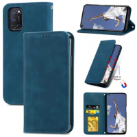 Luxury Skin Leather Case For OPPO Reno 5 6 Pro Plus 4Z 5Z 6Z 5G 3A 5A Realme C12 C15 C17 C21 C21Y Flip Wallet Card Slots Cover