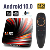 H50 RK3318 Smart TV Box Android 10.0 4GB 32GB 64GB 4K H.265 Media Player 3D Video Bluetooth TV Box Google Voice Smart TV Box