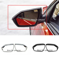 ABS Chrome For Hyundai Elantra CN7 2020 2021 Accessories Car Side Door rearview mirror block rain eyebrow Cover Trim Car Styling