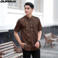Baju Baji untuk lelaki, pakaian lelaki tradisional Islam, lengan pendek, gaya etnik.