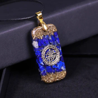 Lapis Lazuli Orgone Energy Pendant Natural Stones Necklace Reiki Crystal Pendant Healing Jewelry Women Men
