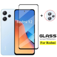 For Xiaomi Redmi 12 Full Cover Tempered Glass Redmi 12 Screen Protector HD Protective Phone Lens Film Redmi 12 Glass