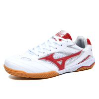 Mizuno 2024ของแท้สุภาพสตรีรองเท้าแบดมินตันคลื่นไดรฟ์8รองเท้าแบดมินตันสำหรับผู้ชายและผู้หญิงรองเท้าระ