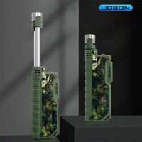 JOBON Perspective Window Telescopic Gun Barrel Ignite Inflatable Lighter Metal Welding Gun Barbecue Cooking Candles Outdoor