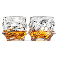 Whiskey Glasses,Tasting Cups Scotch Old Fashioned Glass, Wine Bottle for Drinking Irish Whisky, Bourbon, Tequila