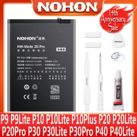 NOHON Battery For Huawei Ascend P30 P20 Pro P10 Plus Mate 20 10 Pro Lite Honor 10 9 V10 V20 10i 20i 8X Replacement Phone Bateria